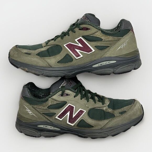 Size 9.5 - New Balance Teddy Santis x 990v3 Made in USA Green Purple - Picture 1 of 7